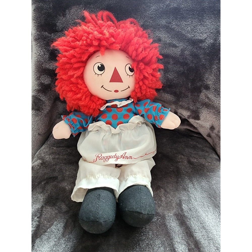 Knickerbocker Raggedy Ann Vintage Wind Up Musical Cloth Doll Red Hair Toy